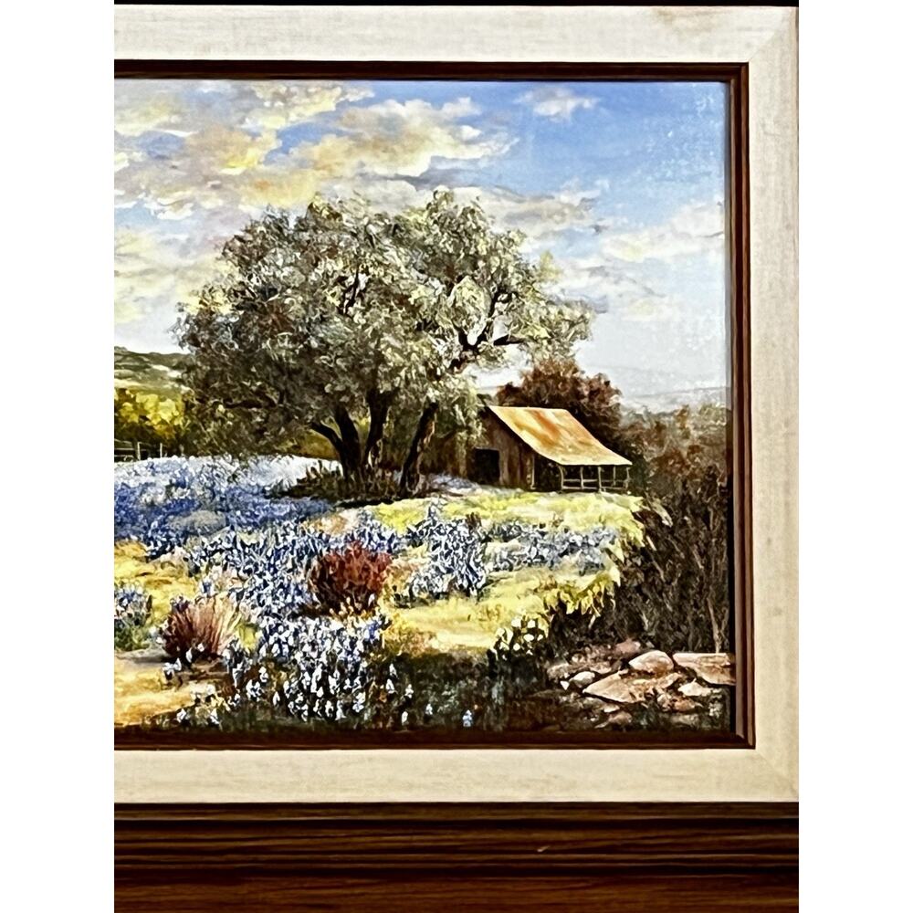 VTG Texas Bluebonnet Oil Painting on Canvas - Hill Country- Signed Eileen Arnold - Picture 10 of 15